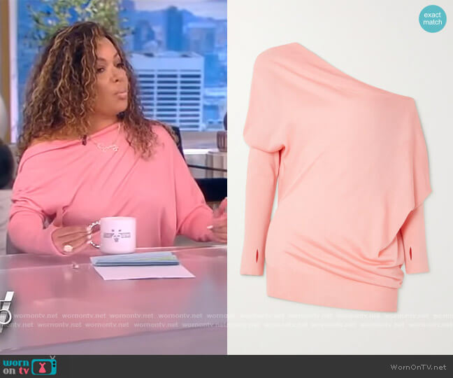 Tom Ford One Shoulder Sweater worn by Sunny Hostin on The View