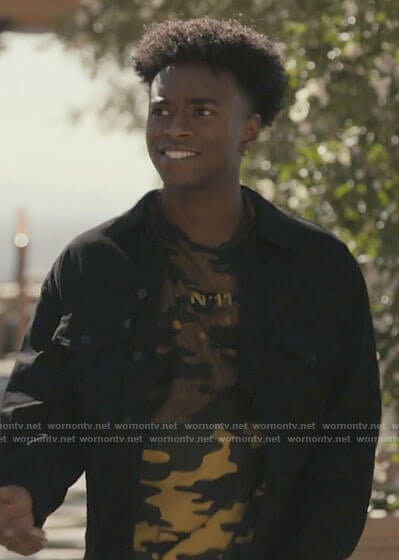 Tray’s camo N 11 t-shirt on Bel-Air