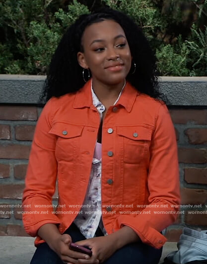 Trina’s orange jacket on General Hospital