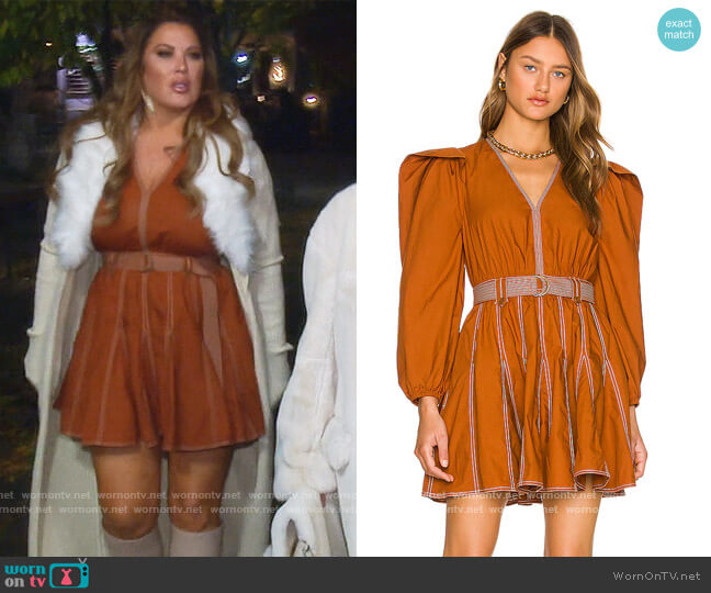 Ulla Johnson Corliss Dress worn by Emily Simpson on The Real Housewives of Orange County