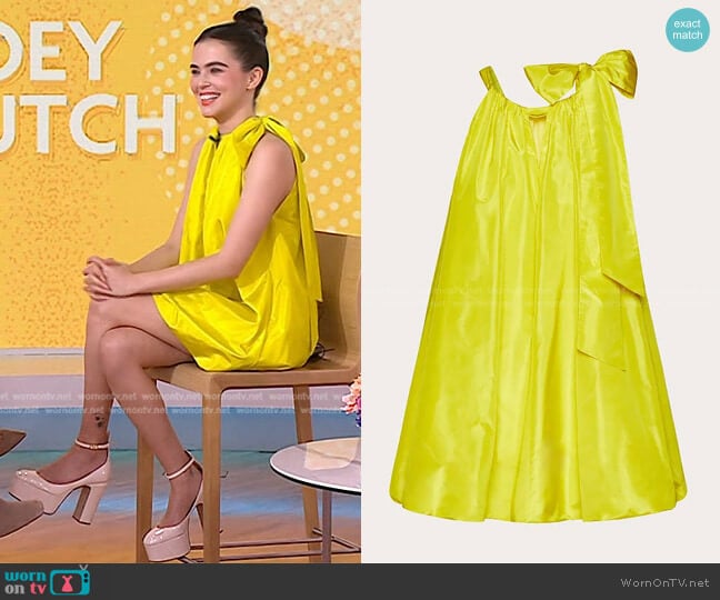 Valentino Short Washed Taffeta Dress