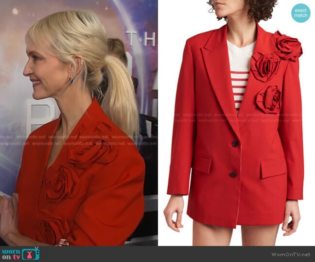 Valentino Rose Blossom Techno Toile Blazer