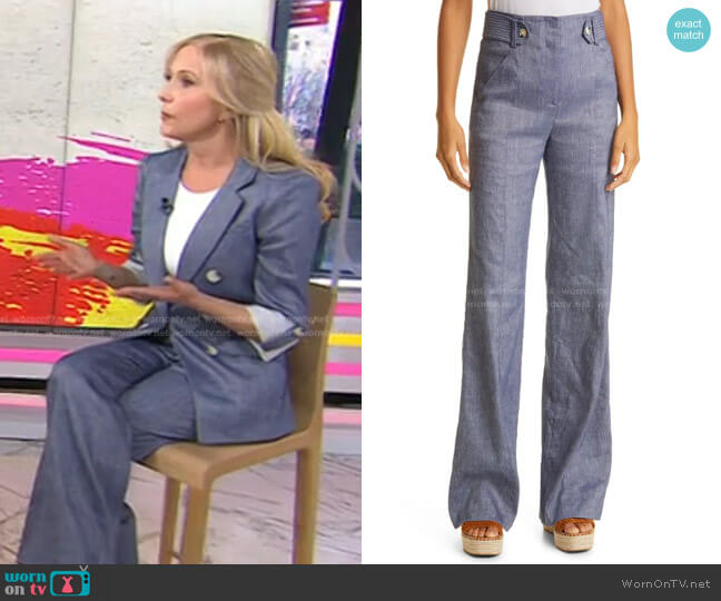 Veronica Beard Sunny Linen Blend Pants