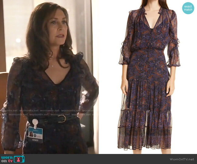 Veronica Beard Sabine Dress worn by Vivian Katz (Wendy Crewson) on Good Sam