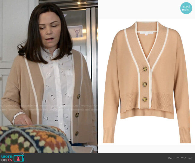 Veronica Beard Trisa Cardigan worn by Jodie (Ginnifer Goodwin) on Pivoting