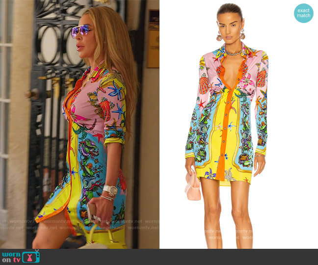 Versace Tresor De La Mer Mini Dress worn by Lisa Hochstein (Lisa Hochstein) on The Real Housewives of Miami