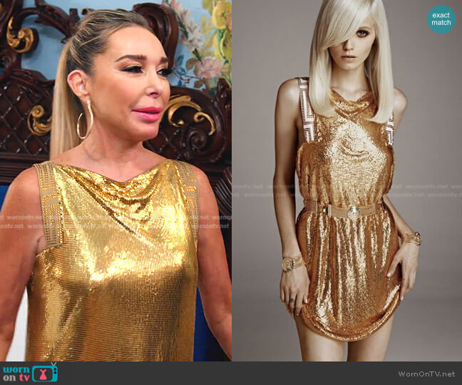 Versace for H&M Chainmail Dress worn by Marysol Patton (Marysol Patton) on The Real Housewives of Miami