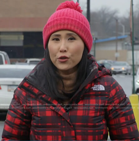 Vicky’s red plaid puffer jacket on Today
