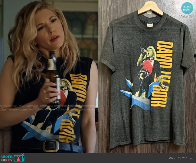 Vintage David Lee Roth Skyscraper Tour T-shirt worn by Jenny Hoyt (Katheryn Winnick) on Big Sky