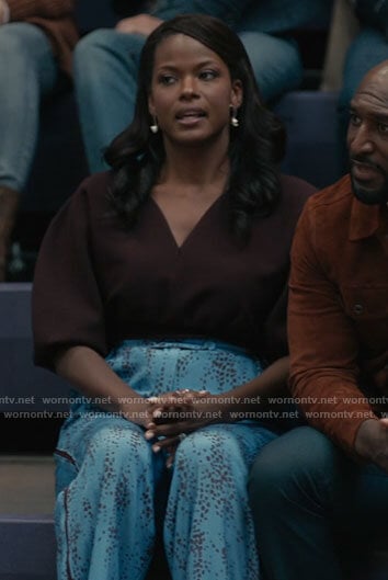 Viv’s blue printed pants on Bel-Air