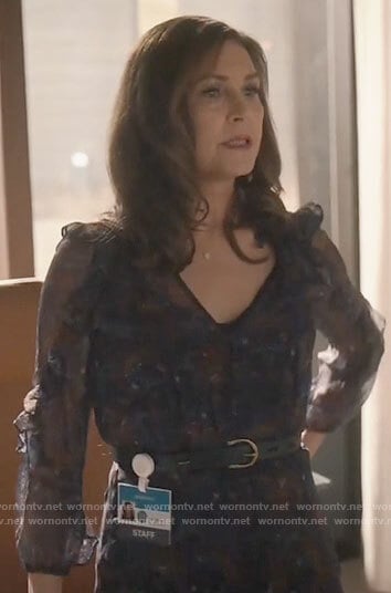Vivian’s paisley ruffled dress on Good Sam