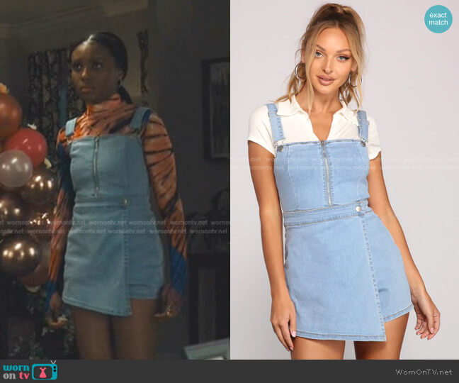 Windsor Easy Denim Days Shortalls worn by Naomi McDuffie (Kaci Walfall) on Naomi