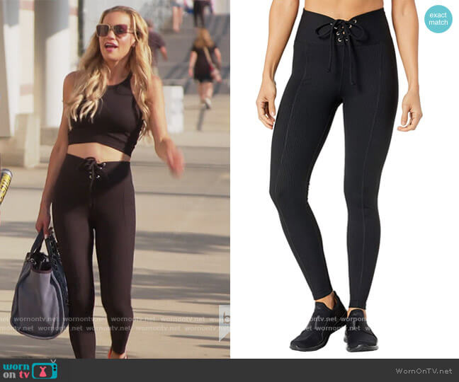 Year of Ours Ribbed Football Leggings worn by Jackie Goldschneider on The Real Housewives of New Jersey