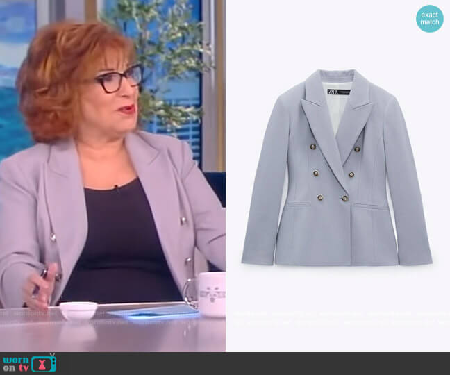 Zara Double Breasted Blazer worn by Joy Behar on The View