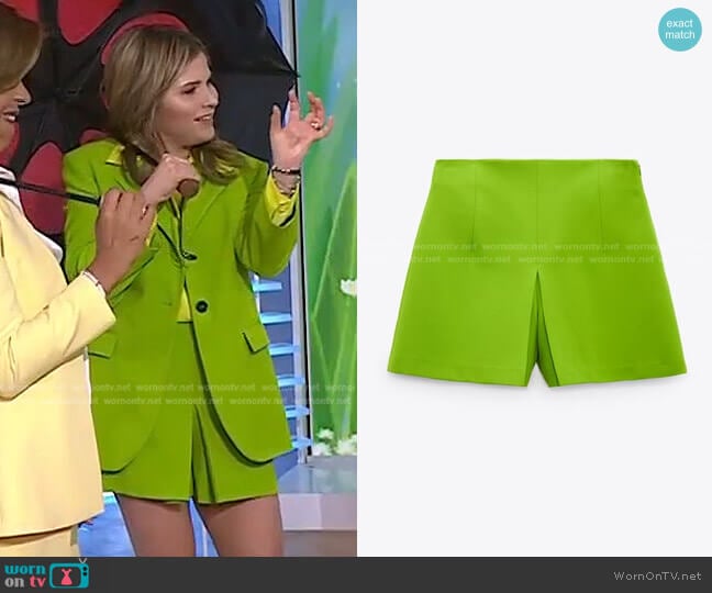 Zara High-Waistes Skort worn by Jenna Bush Hager on Today