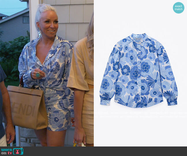 Zara Floral Print Top worn by Margaret Josephs on The Real Housewives of New Jersey