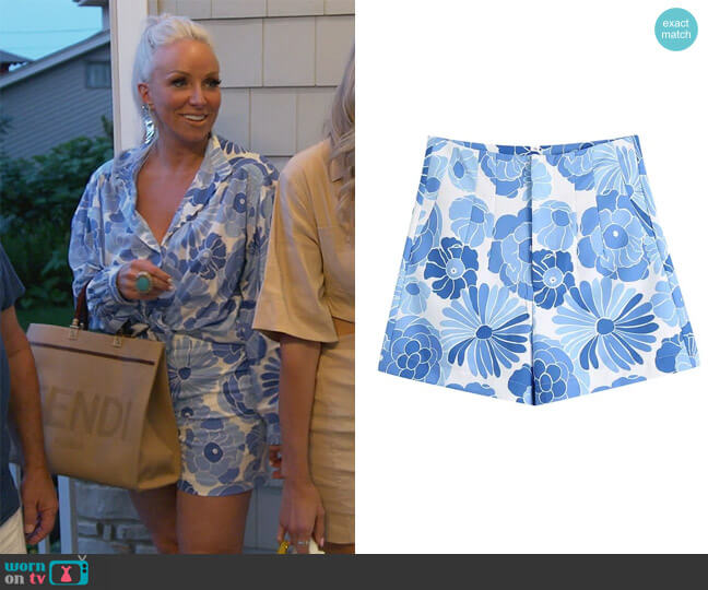 Zara Floral Print Shorts worn by Margaret Josephs on The Real Housewives of New Jersey