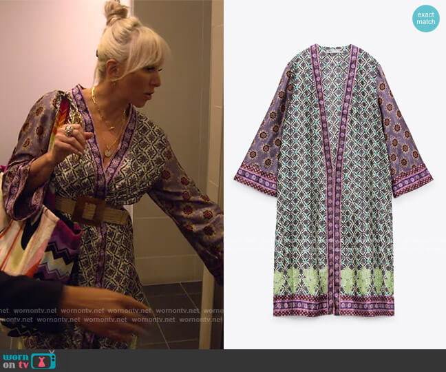 Zara Printed Kimono worn by Margaret Josephs on The Real Housewives of New Jersey