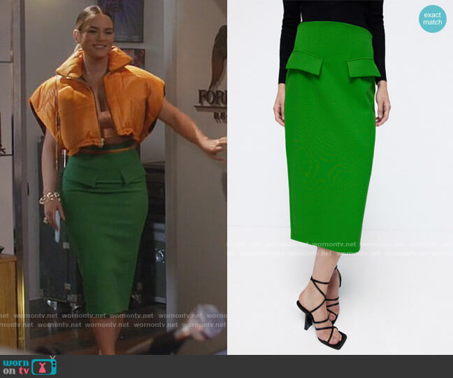 Zara Pencil Skirt with Flaps