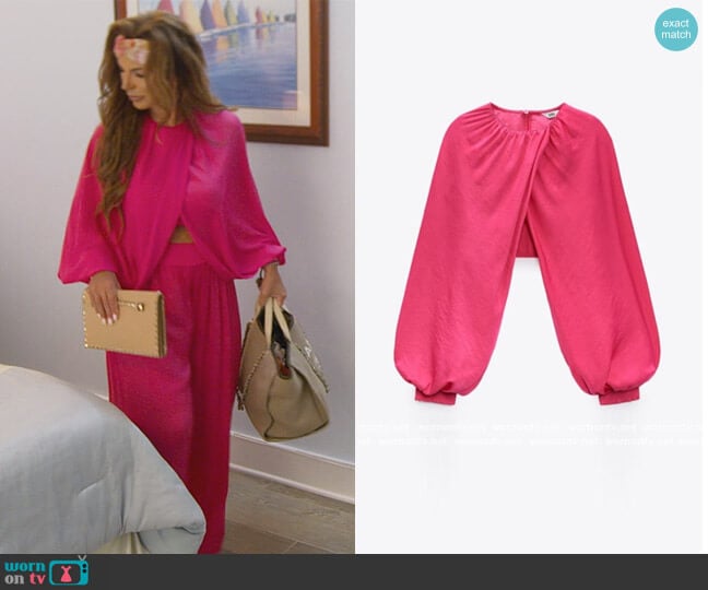 Zara Drape Top worn by Teresa Giudice on The Real Housewives of New Jersey