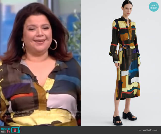 Zara Printed Midi Dress worn by Ana Navarro on The View