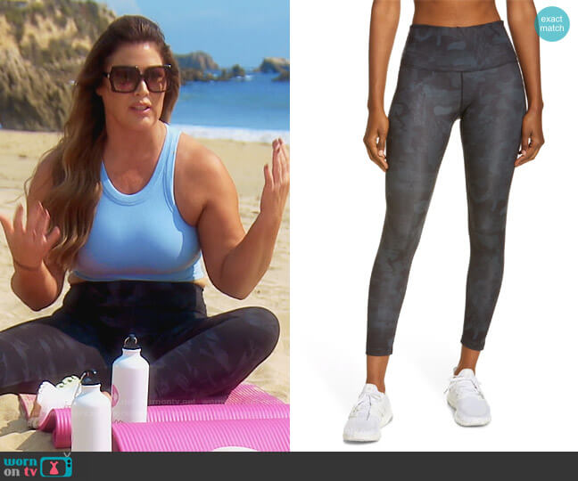 Zella Studio Lite High Waist Print 7/8 Leggings worn by Emily Simpson on The Real Housewives of Orange County
