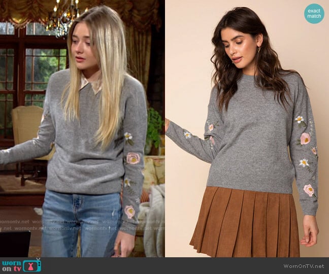 27 Miles Malibu Kara Sweater worn by Faith Newman (Reylynn Caster) on The Young and the Restless