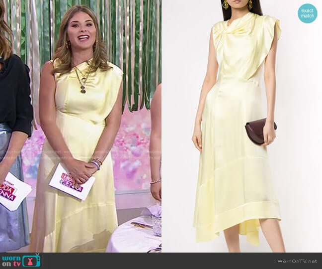 3.1 Phillip Lim Asymmetric Twist Dress worn by Jenna Bush Hager on Today
