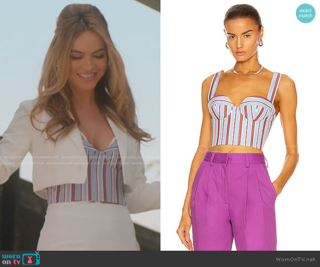 AKNVAS Corset Top worn by Chrishell Stause on Selling Sunset