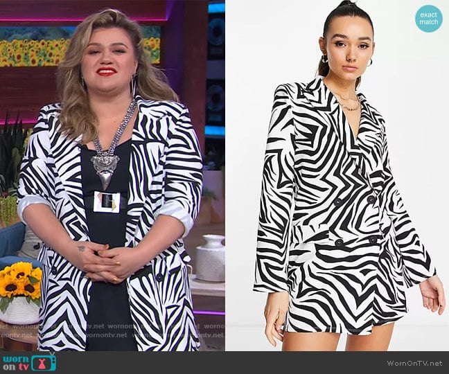ASOS Oversized Boxy Blazer Dress worn by Kelly Clarkson on The Kelly Clarkson Show