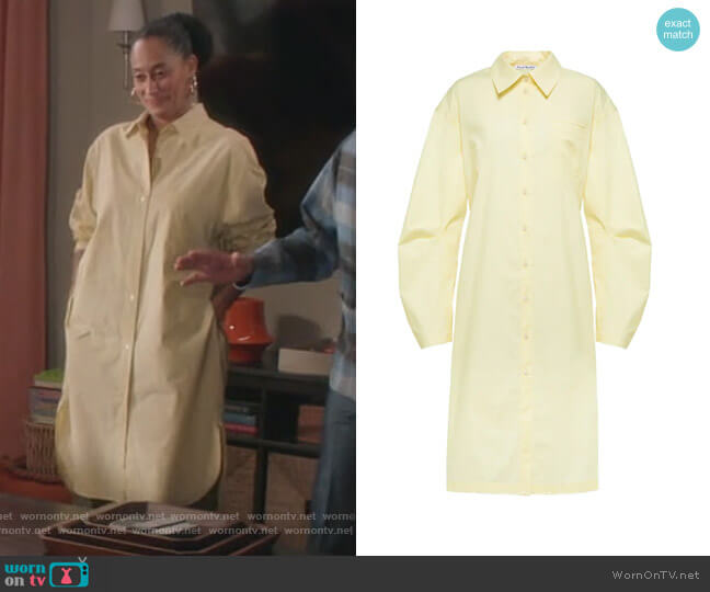 Acne Studios Cotton-blend shirt midi dress worn by Rainbow Johnson (Tracee Ellis Ross) on Black-ish