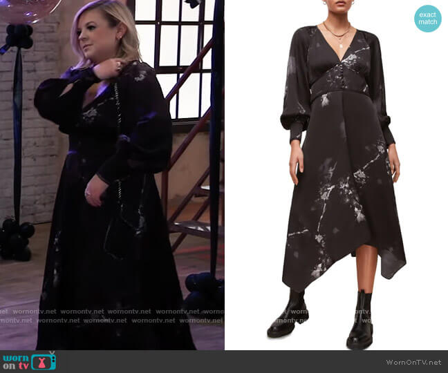 All Saints Renata Ume Midi Dress worn by Maxie Jones (Kirsten Storms) on General Hospital