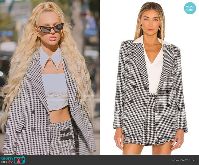 Amanda Uprichard X REVOLVE Sawyer Blazer worn by Christine Quinn on Selling Sunset