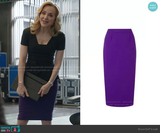 Roland Mouret Arreton Skirt worn by Marissa Morgan (Geneva Carr) on Bull