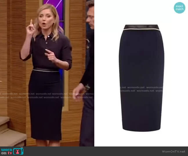 Roland Mouret Arreton Skirt worn by Kelly Ripa on Live with Kelly and Mark