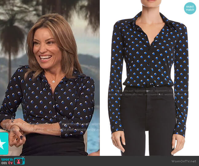 Bailey 44 Body Language Dot Print Bodysuit worn by Kit Hoover on Access Hollywood