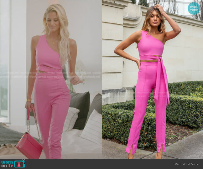 Bianca and Bridgett Milan Pant worn by Emma Hernan on Selling Sunset