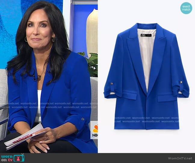 Zara Blazer with Rolled-Up Sleeves