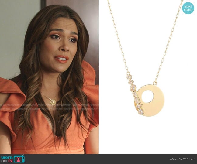 Bonheur Jewelry Caroline Necklace worn by Cristal Jennings (Daniella Alonso) on Dynasty