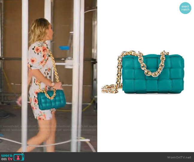 Bottega Veneta The Chain Cassette Padded Leather Shoulder Bag worn by Mary Fitzgerald on Selling Sunset