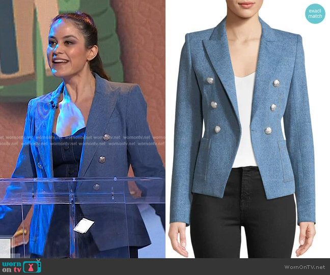 Veronica Beard Caden Double-Breasted Dickey Jacket worn by Donna Farizan on Today