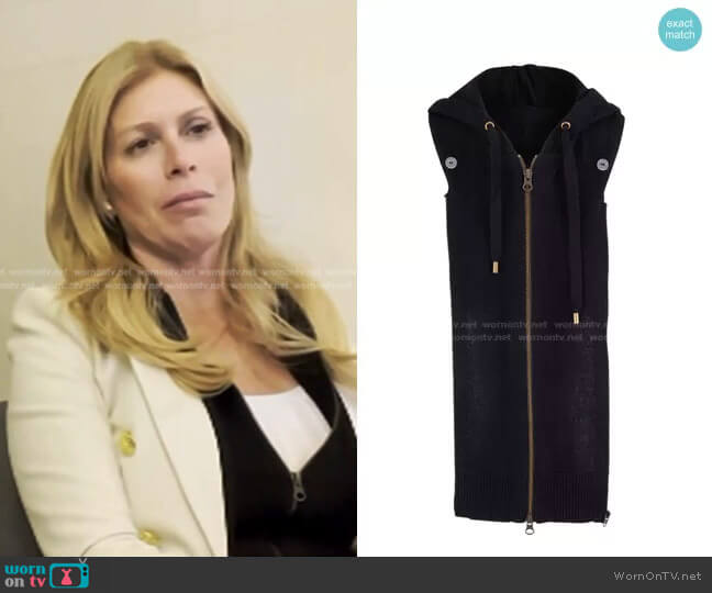 Veronica Beard Cashmere Hoodie Dickey worn by Jill Martin on Today