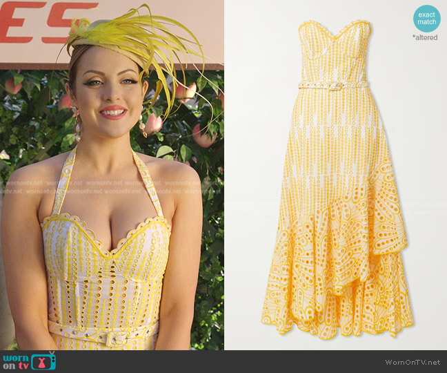 Charo Ruiz Aurora Dress worn by Fallon Carrington (Elizabeth Gillies) on Dynasty
