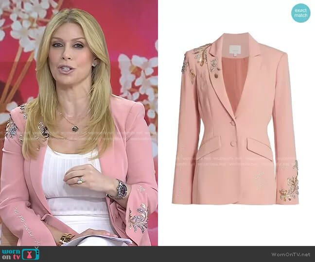 Cinq a Sept Cheyenne Sequin Script Blazer worn by Jill Martin on Today