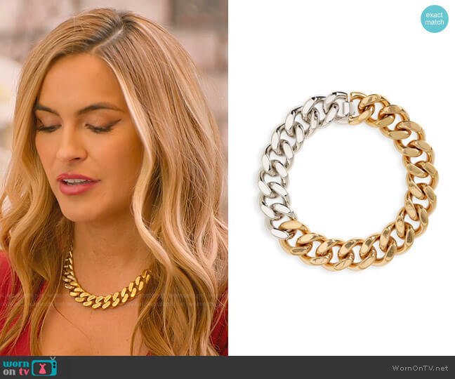 Stella McCartney Chunky Bicolor Choker Necklace worn by Chrishell Stause on Selling Sunset