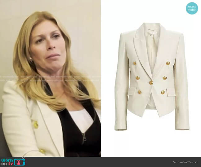 Veronica Beard Cooke Leather Dickey Blazer worn by Jill Martin on Today