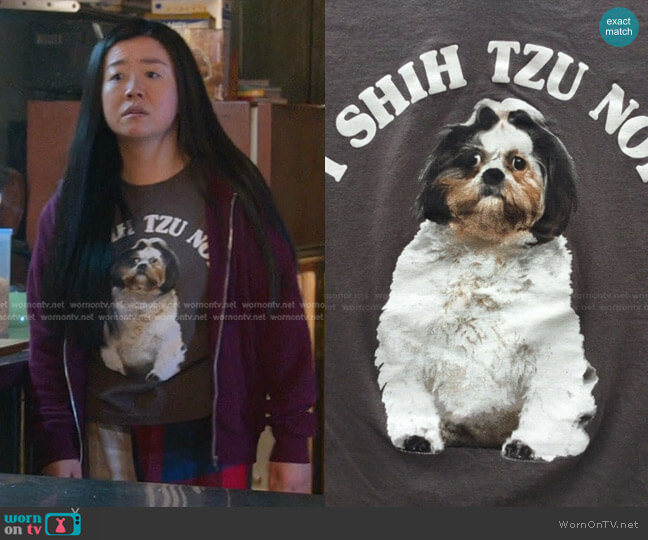 Delta Pro Weight I Shih Tzu Not T-Shirt worn by Alice Kwan (Sherry Cola) on Good Trouble