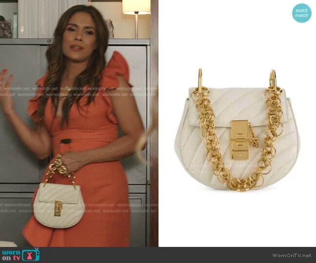 Chloe Drew Bijou Mini Shoulder Bag worn by Cristal Jennings (Daniella Alonso) on Dynasty