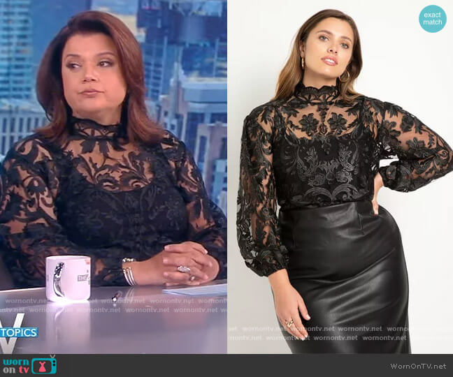 Eloquii Lace Top worn by Ana Navarro on The View