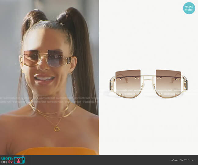 Fenty Antisocial Oversized Square-Frame Sunglasses worn by Amanza Smith on Selling Sunset